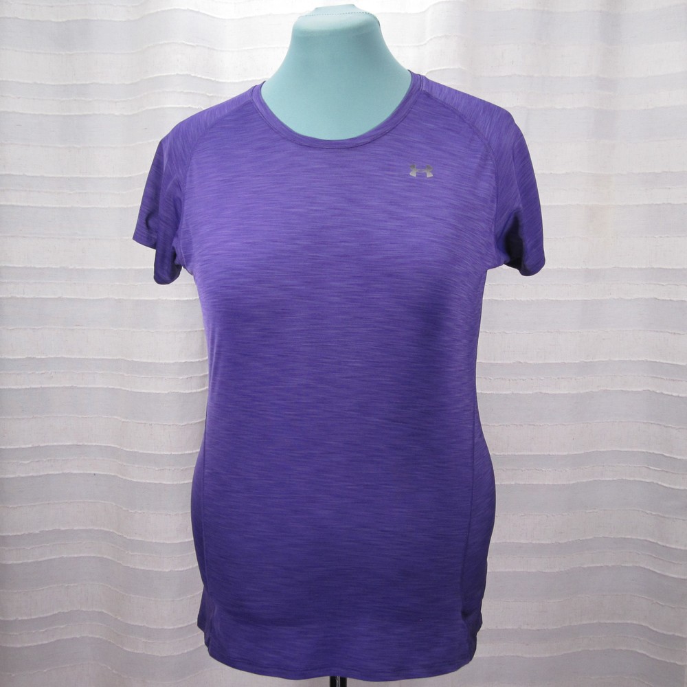 Purple Under Armour Escape Get Started Short Sleeve Crew Neck HeatGear Tee - M